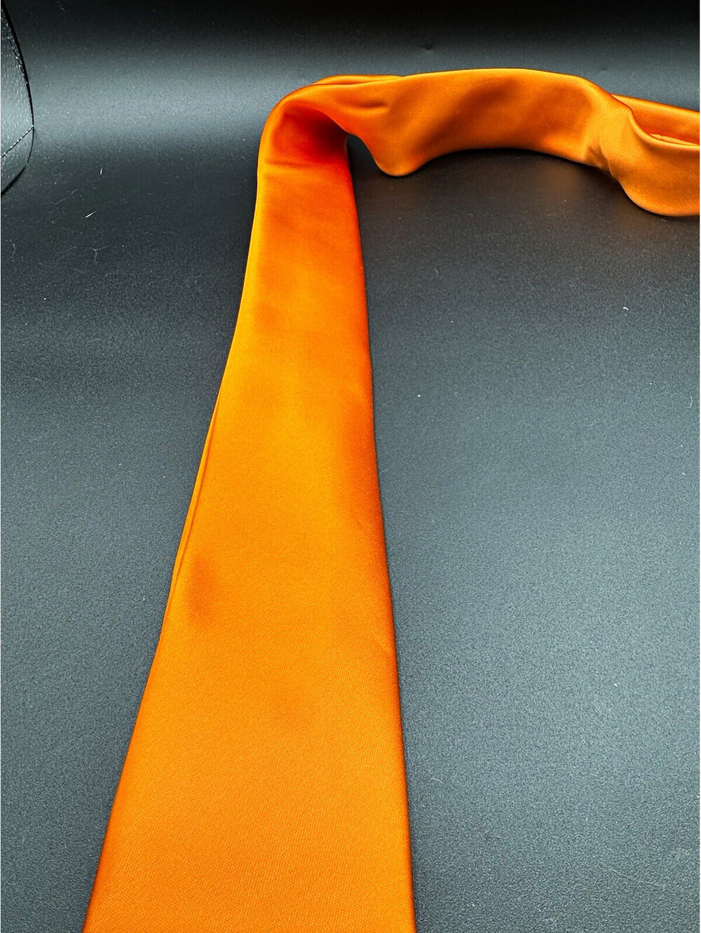 Geoffrey Beene Orange Solid Tie 58” x 2.75” Slim Halloween Fall Wedding